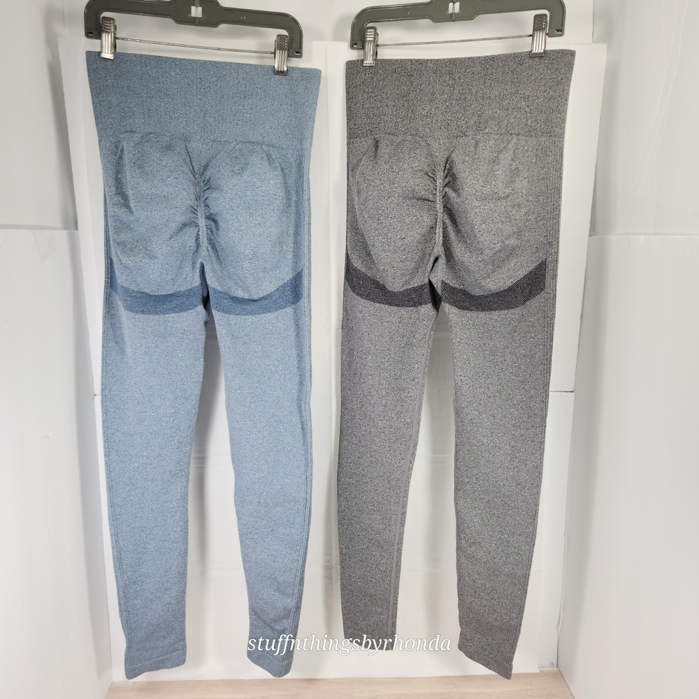 2 Pair Womens Seamless Butt Lift  Tummy Control High‎ Waist Leggings Size MED